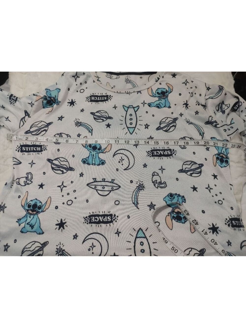 Women's Disney Lilo & Stitch Pajama Set XL White Gray - Picture 11 of 13